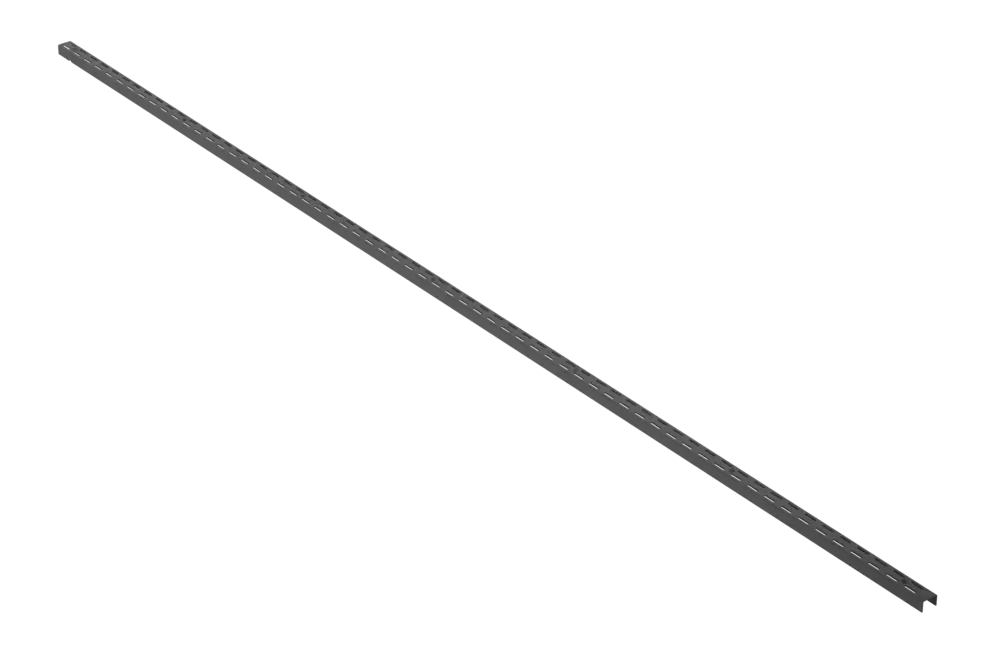 Hängskena 2000 mm, Mörkgrå